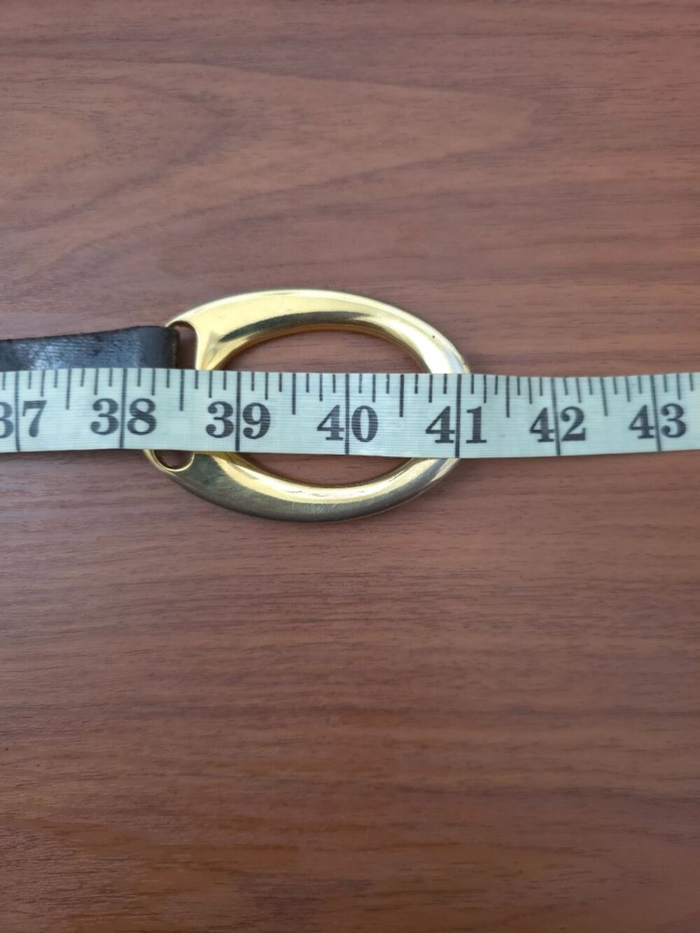 Vintage Suzi Roher Gold-Tone Oval Link & Brown Leather Fashion Belt 41" - Picture 6 of 6